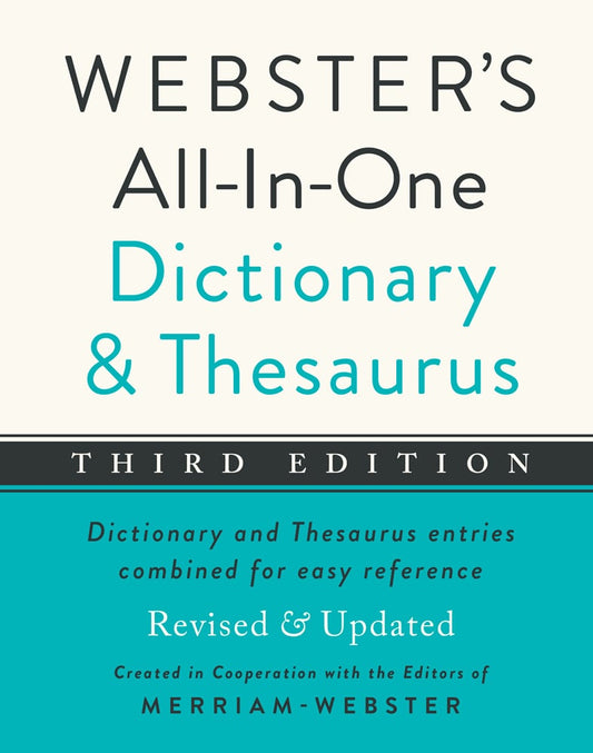 Cover of Webster's All-In-One Dictionary and Thesaurus, Third Edition