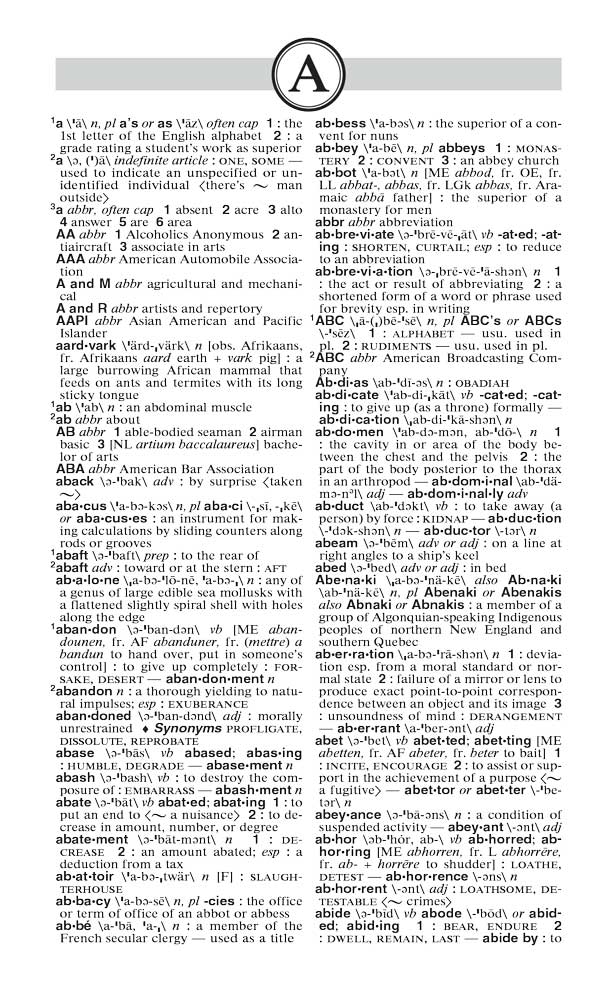 The Merriam-Webster Dictionary, Newest Edition