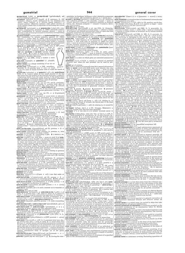Webster's Third New International Dictionary, Unabridged page 944