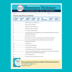 Thumbnail image of the vocabulary skill builder activity sheet